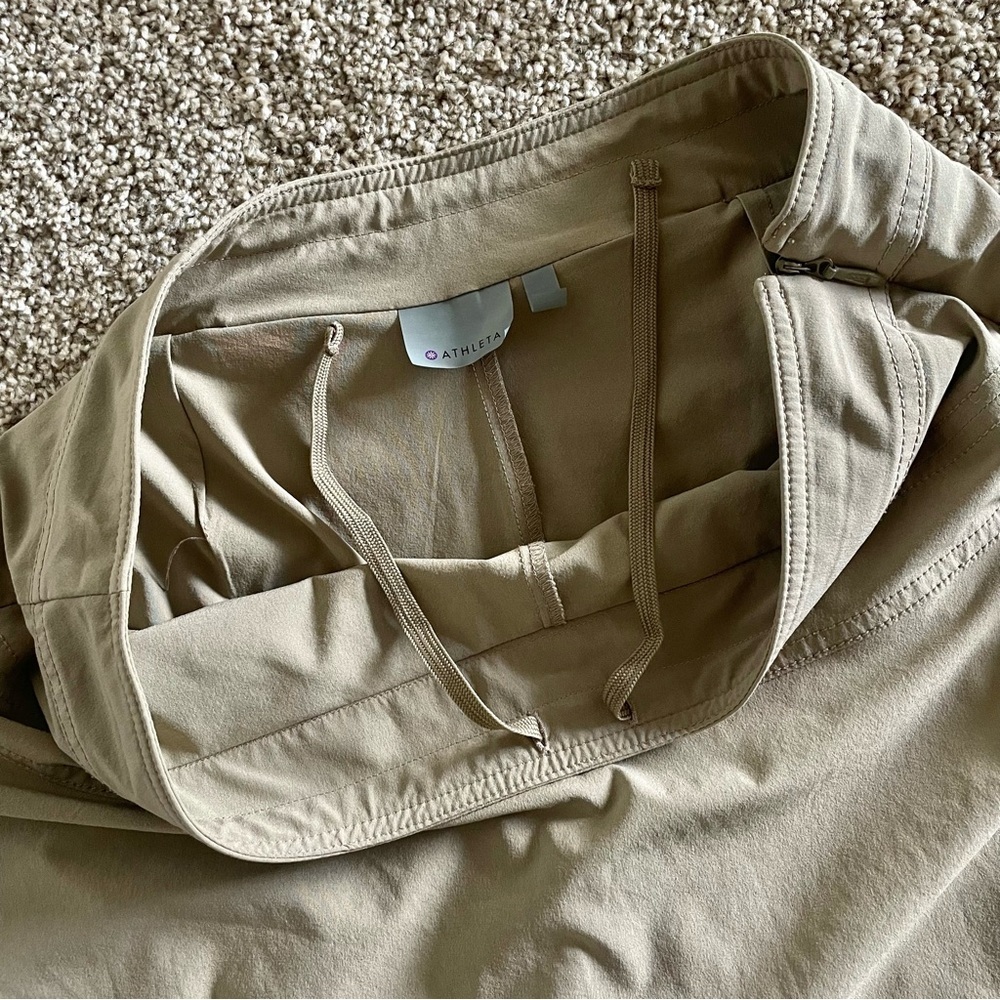 Athleta Everyday Active Khaki Skort Women’s 10 Tan Golf Tennis Sports Academia - Picture 9 of 13